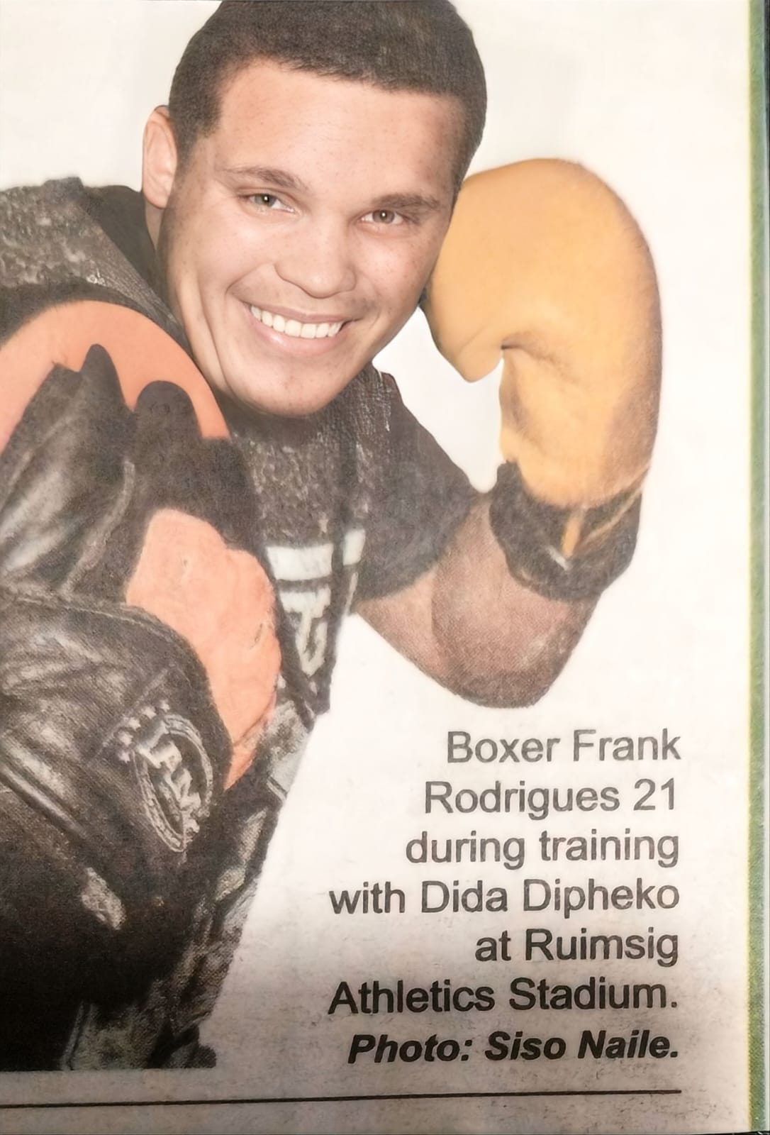 Newspaper coverage of Team Dida boxing promotion